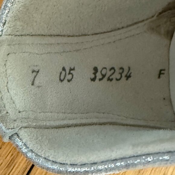 Paul Green Size 7 Womens Tamara Mineral Antic Bluish Gray Metallic Sneaker - Picture 7 of 16